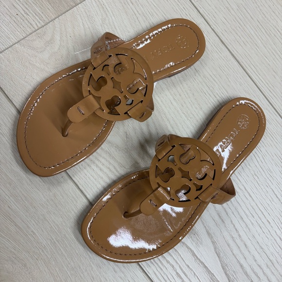 Tory Burch Miller Leather Thong Sandals - Picture 1 of 8